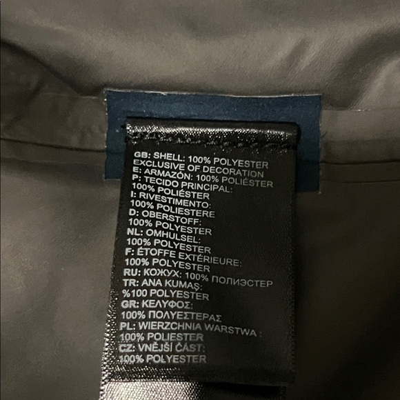 The North Face girls size 7/8  Navy Raincoat - Picture 6 of 9